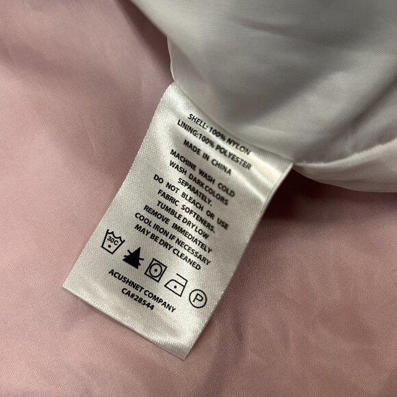 Footjoy Men's Large Short Sleeve 1/2 Zip Golf Windbreaker Jacket Red White - Picture 10 of 11